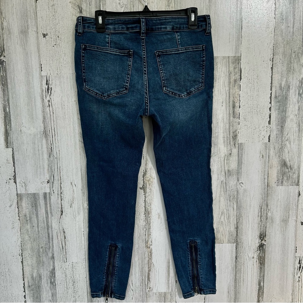 WE THE FREE Blue Denim Ankle Zip Skinny Jeans 30 - Picture 11 of 11